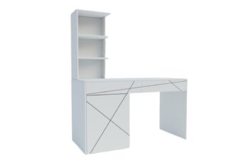 GEOM písací stôl, biely ľavý
