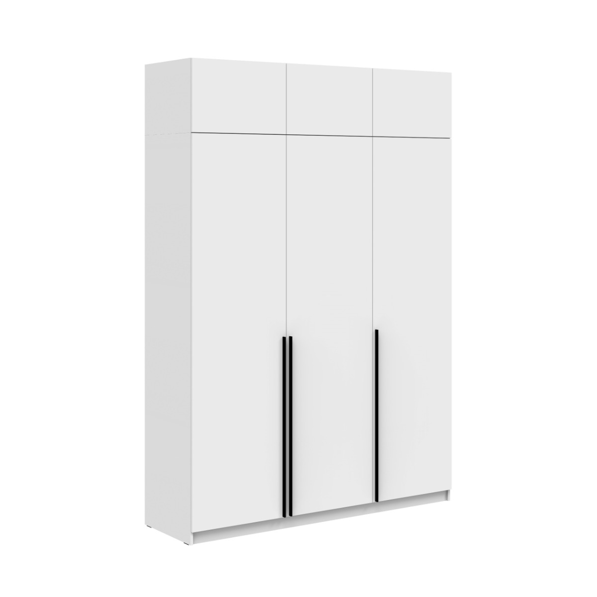 GLAMOUR M šatníková skriňa 3D s nadstavbou, biela GLAMOUR M šatníková skriňa 3D s nadstavbou, biela