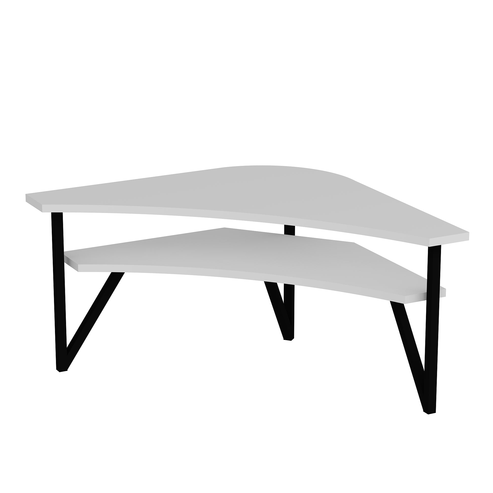 HAWAII TV stolík s policou, biela HAWAII TV stolík s policou, biela