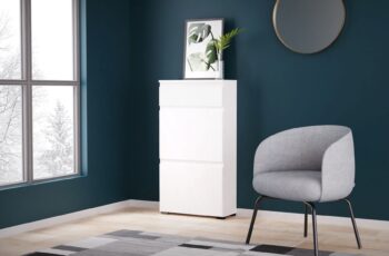 JENY výklopná skrinka na topánky, biela