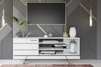 KAROLINE televízny stolík, biely