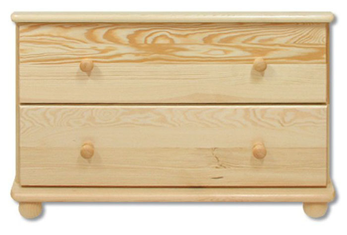 KD102 Komoda s 2 zásuvkami, šírka 80 cm, prírodná borovica KD102 Komoda s 2 zásuvkami, šírka 80 cm, prírodná borovica