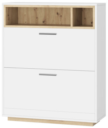 KLUM skrinka na topánky, dub artisan / biela