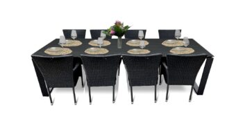 KONG B záhradná zostava 8+1, čierny antracit