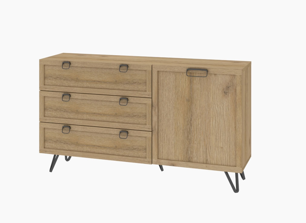 Komoda z masívu BIMBO 45, dub dziki/ artisan olej Komoda z masívu BIMBO 45, dub dziki/ artisan olej