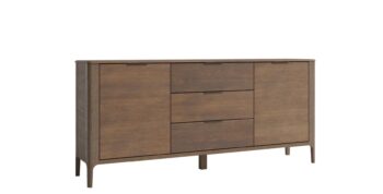 LAKE široká komoda 2D3Z, farba orech