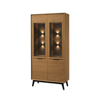 LEVADA 12 vysoká vitrína, dub Rustikal