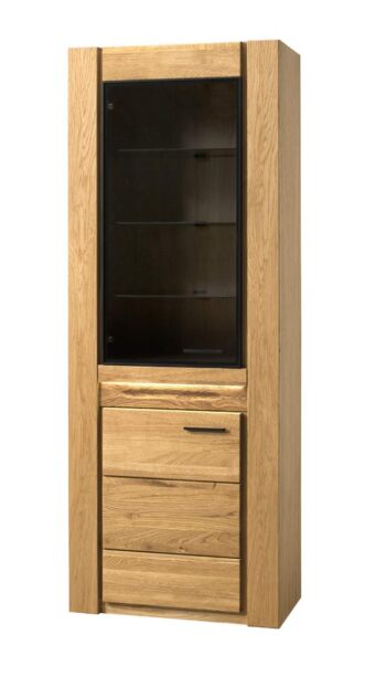 LEVET 10 úzka vitrína, dub Natura