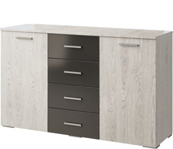 LILIAN NEW kombinovaná komoda, antracit/light artwood