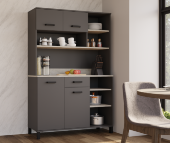 LINDITA doplnková kuchynská skrinka 120, antracit