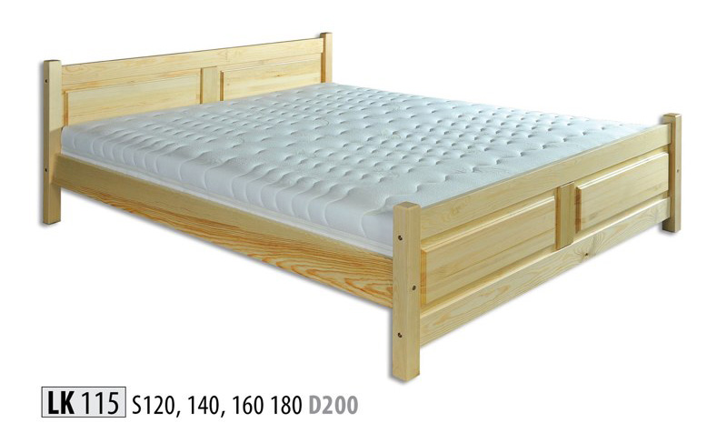 LK115 Posteľ 180, prírodná borovica LK115 Posteľ 180, prírodná borovica