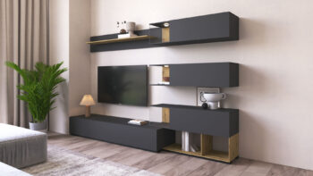 LOGIO obývacia zostava, dub Artisan/antracit