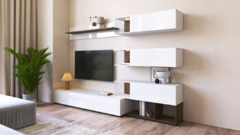 LOGIO obývacia zostava, morské vintage drevo/biela