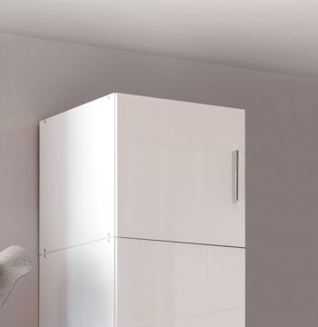 LORIANA jednodverový nadstavec 40 cm, biely lesk