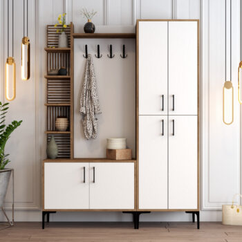 LUIGI DA predsieňová zostava, orech / biela