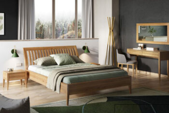 LUKÁŠ LK191 drevená posteľ 140x200, buk