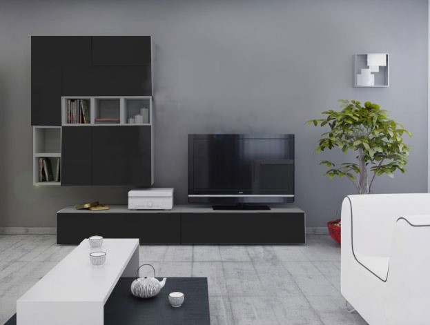 Lesklá obývacia stena BRILIANT 2A Lesklá obývacia stena BRILIANT 2A