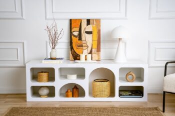 MAJOR policová knižnica, biela