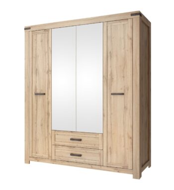 MARIETTA šatníková skriňa 4D2S, dub Wotan