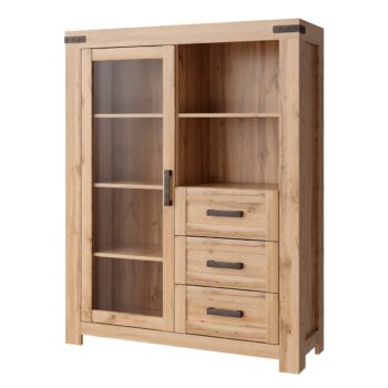 MARIETTA široká vitrína, dub Wotan