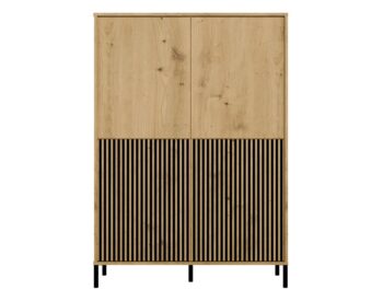 MARIKA štvordverová skrinka 4DK slim/hladký, dub Artisan