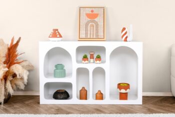 MARK policová knižnica, biela