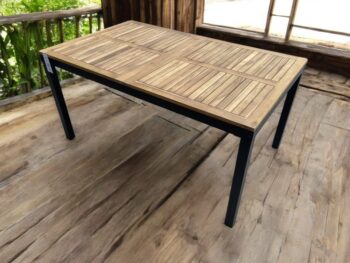 MATIAS 150 záhradný stôl, akácia/čierna