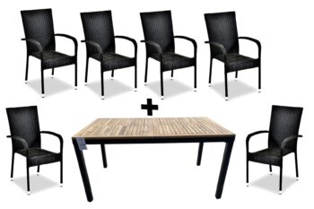 MATIAS záhradná zostava 6P+1, čierna