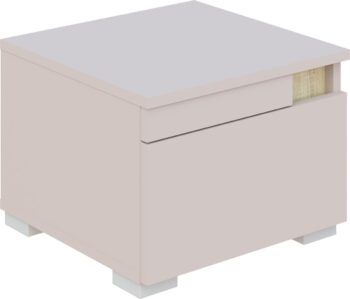 MAURO nočný stolík, kašmír/dub Sonoma