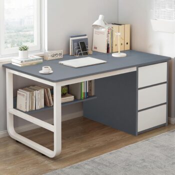 MELANY 120 písací stôl, biela/antracit