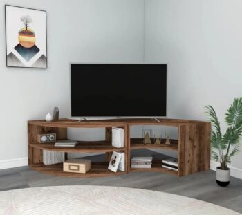 MELL rohový TV stolík, orech