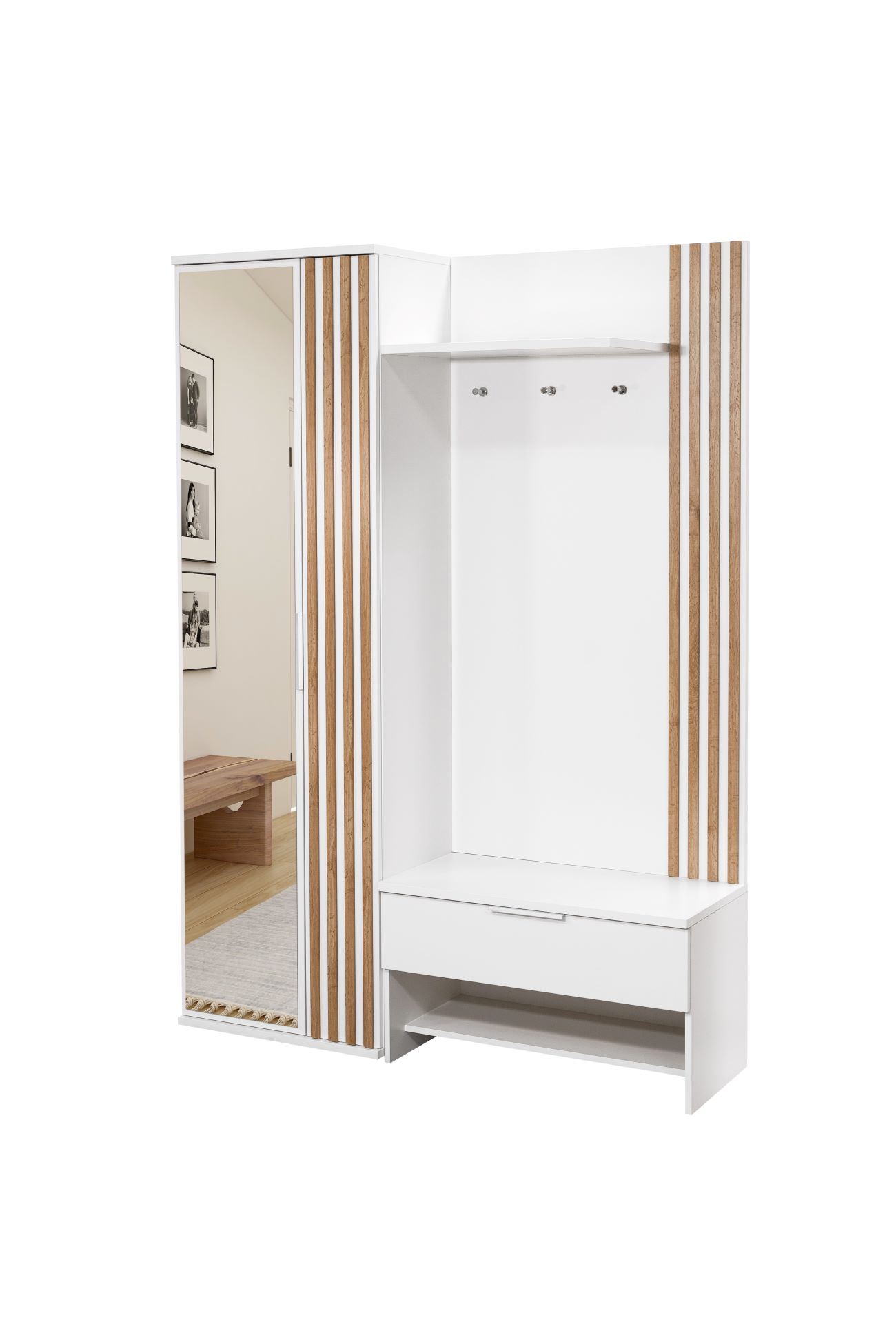 MENLOR predsieňová stena, biela MENLOR predsieňová stena, biela