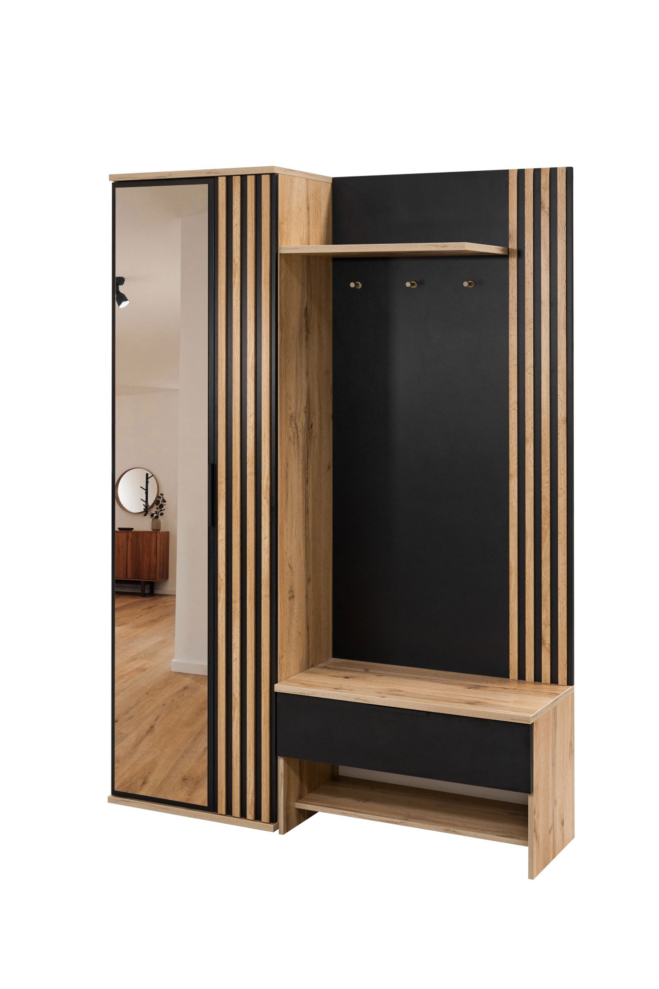 MENLOR predsieňová stena, dub Wotan MENLOR predsieňová stena, dub Wotan