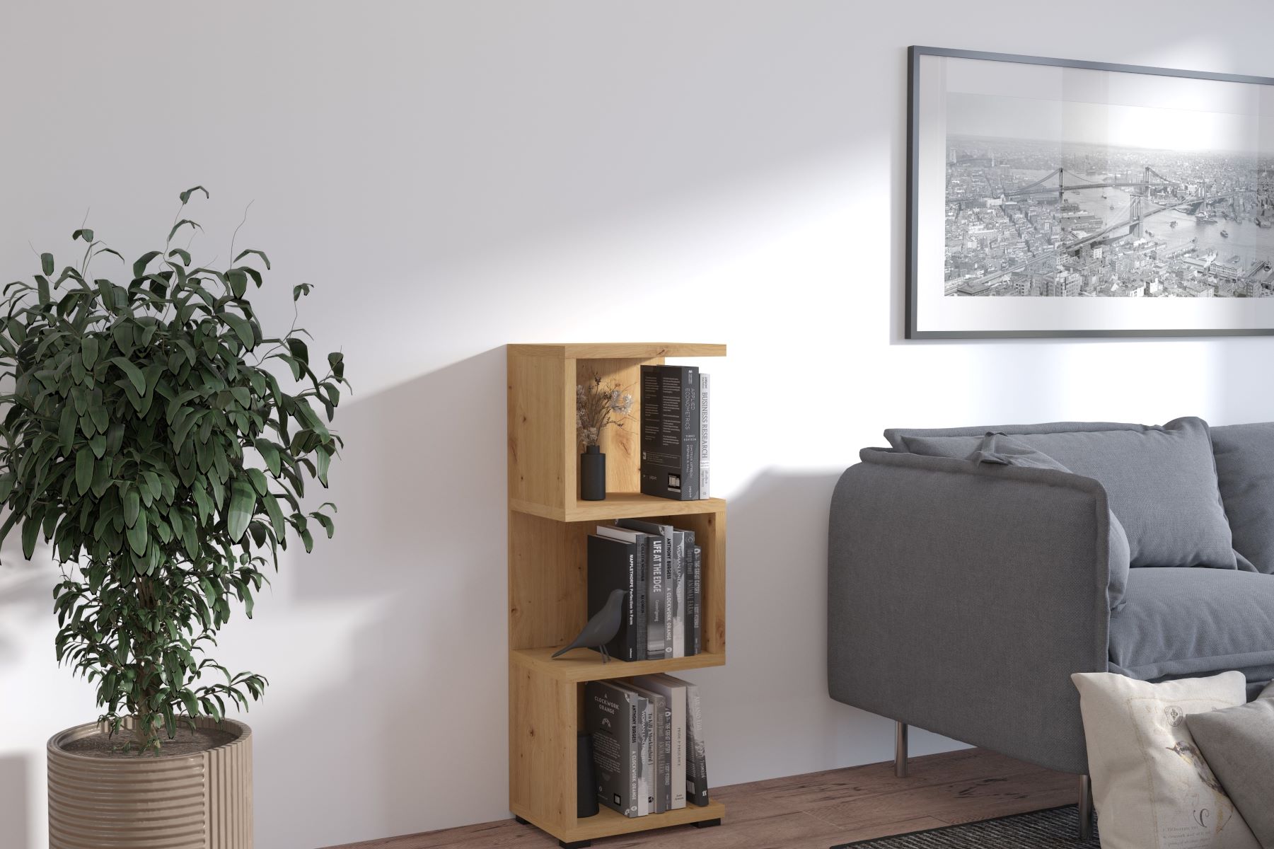 MIJO regál 02, dub artisan MIJO regál 02, dub artisan