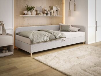 MIKAEL 100x200 čalúnená pohovka, riviera 82/lincoln 2