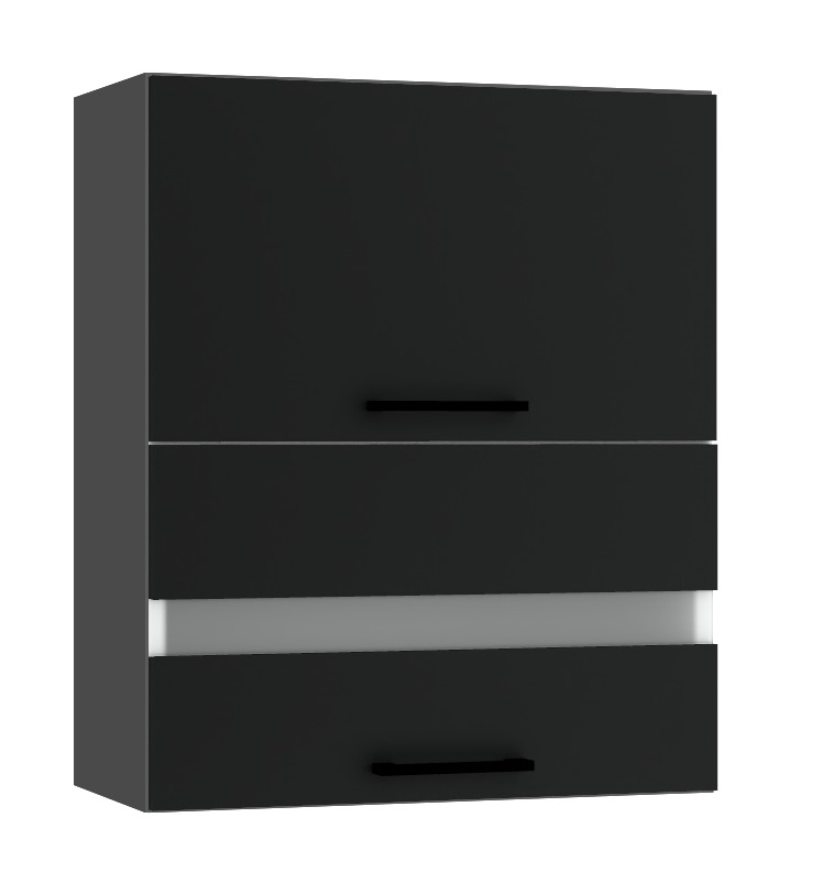 MOON horná kuchynská skrinka W60 GRF/2 SD, čierna MOON horná kuchynská skrinka W60 GRF/2 SD, čierna