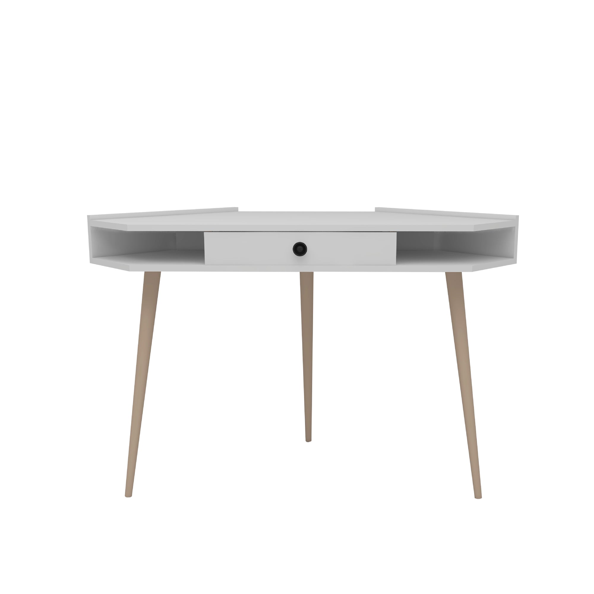 MORTY rohový písací stôl, biela MORTY rohový písací stôl, biela