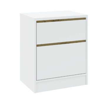 MOSTA nočný stolík 2S, biela / dub Artisan