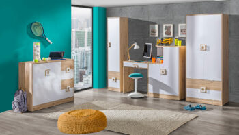 NIKOL 1 detská izba, biela/dub