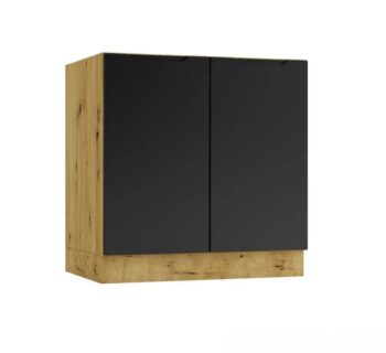 NIKOLE dolná kuchynská skrinka 80D, dub Artisan / čierna
