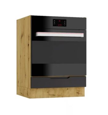 NIKOLE dolná skrinka na rúru DK60, dub Artisan / čierna