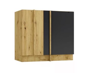 NIKOLE kuchynská skrinka DNP, dub Artisan / čierna