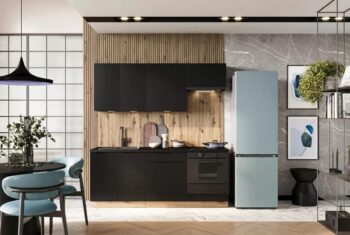 NIKOLE kuchynská zostava 200, dub Artisan / čierna