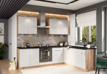 NIKOLE kuchynská zostava 200*260, dub Artisan / svetlošedá