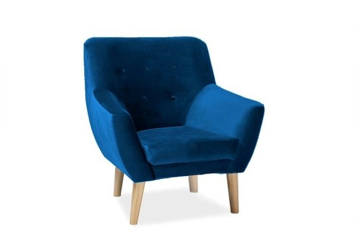 NORDIK čalúnené kreslo, Bluvel 86/buk NORDIK čalúnené kreslo, Bluvel 86/buk