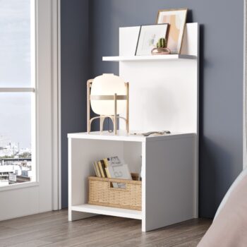 Otvorený nočný stolík PLUS 1, biely