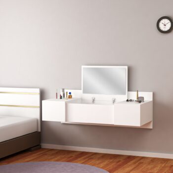 POLARA závesný toaletný stolík, biela