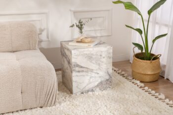 PUNK odkladací stolík, freesia mramor