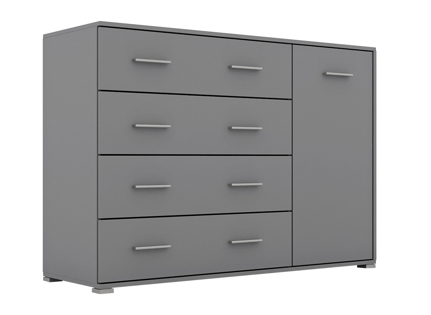 RADAN kombinovaná komoda 1D4S, myšacia sivá RADAN kombinovaná komoda 1D4S, myšacia sivá