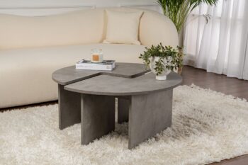 RAMONA dvojdielny konferenčný stolík, betón